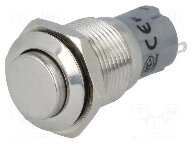 Switch: vandal resistant; Pos: 2; SPDT; 0.5A/220VAC; 1A/24VDC; IP67 ONPOW V16-11H-S