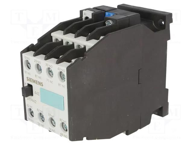 Contactor: 8-pole; NC x4 + NO x4; 230VAC; 10A; screw terminals SIEMENS 3TH4244-0AP0