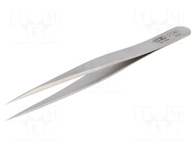 Tweezers; 110mm; Blades: narrow; Blade tip shape: sharp C.K CK-2340