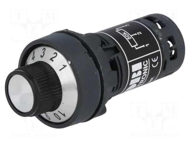 Potentiometer; 22mm; CM22; -25÷70°C; Ø22.5mm; IP65; 50kΩ COBI ELECTRONIC CM22-R50K