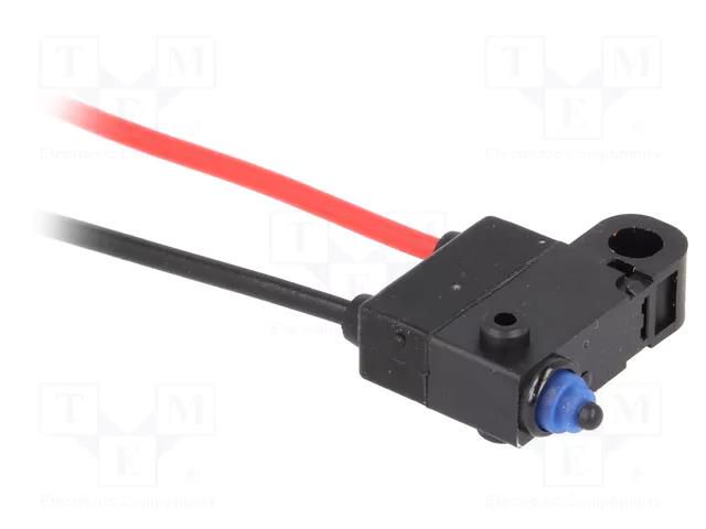 Microswitch SNAP ACTION; 0.1A/125VAC; 2A/12VDC; without lever OMRON Electronic Components D2HW-C202M