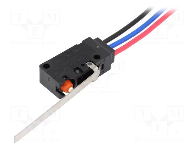 Microswitch SNAP ACTION; 5A/250VAC; 5A/30VDC; with lever; SPDT OMRON Electronic Components D2VW-5L1B-1M