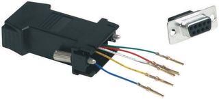 ADAPTER, DE-9 RECEPTACLE-RJ25 JACK DEM-25F