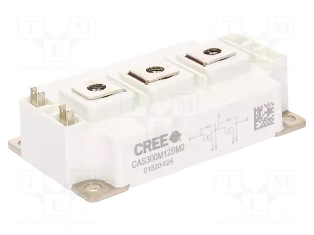 Module; transistor/transistor; 1.2kV; 285A; 62MM; screw; Idm: 1.5kA Wolfspeed(CREE) CAS300M12BM2