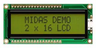 LCD DISPLAY, COB, 16 X 2, STN, 3.3V MC21605G6W-SPTLY3.3-V2