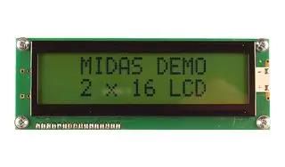 LCD DISPLAY, COB, 16 X 2, STN, 3.3V MC21609AB6W-SPTLY3.3-V2