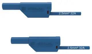 4MM BANANA PLUG-SQ, SHROUDED, BL, 500MM DI VSFK 8500 / 2.5 / 50 / BL