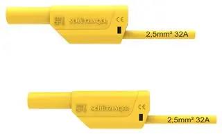 4MM BANANA PLUG-SQ, SHROUDED, YELLOW, 1M DI VSFK 8700 / 2.5 / 100 / GE