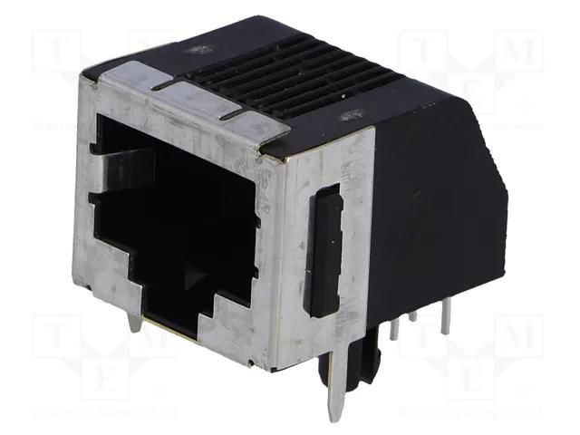 Connector: RJ45; socket; PIN: 8; Cat: 3; shielded,low profile; 8p8c TE Connectivity 5555153-1