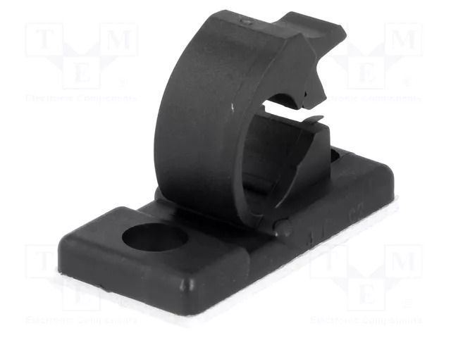 Screw down self-adhesive holder; 5.5mm; polyamide; black KSS WIRING 4J-S