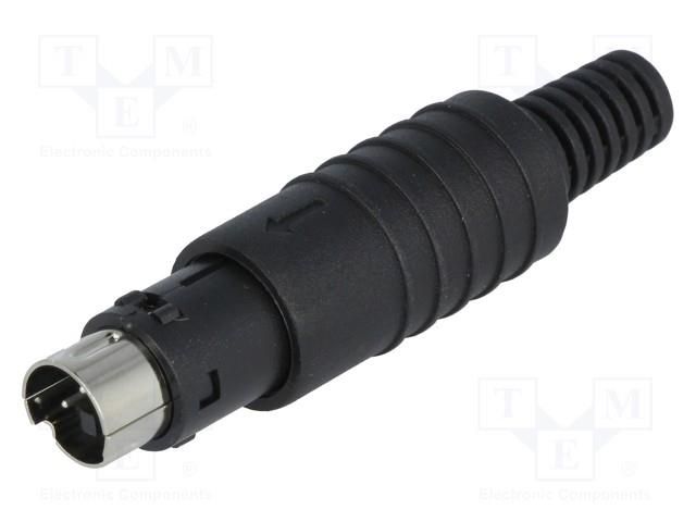 Connector: DIN mini; plug; male; PIN: 3; soldering; for cable SCHURTER 4850.1310