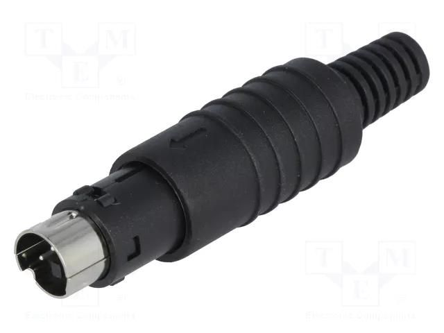Connector: DIN mini; plug; male; PIN: 3; soldering; for cable SCHURTER 4850.1310