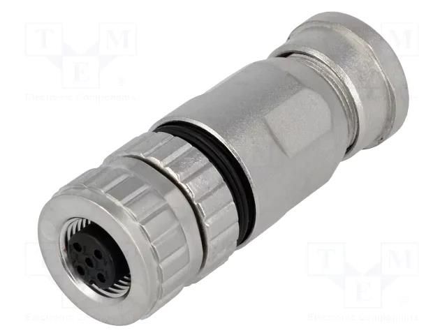 Connector: M12; plug; PIN: 5; female; straight; screw terminal CONEC 43-00114