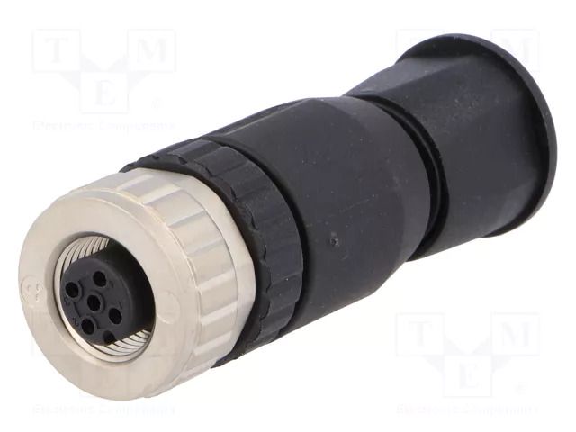 Connector: M12; plug; PIN: 4; female; straight; screw terminal CONEC 43-00092