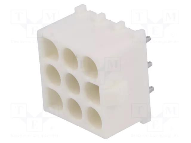 Connector: wire-board; socket; female; PIN: 9; straight; 600V; 19A TE Connectivity 350828-1