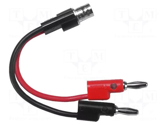 Test lead; 60VDC; with 4mm axial socket; Len: 0.13m; Z: 50Ω POMONA POM-3073