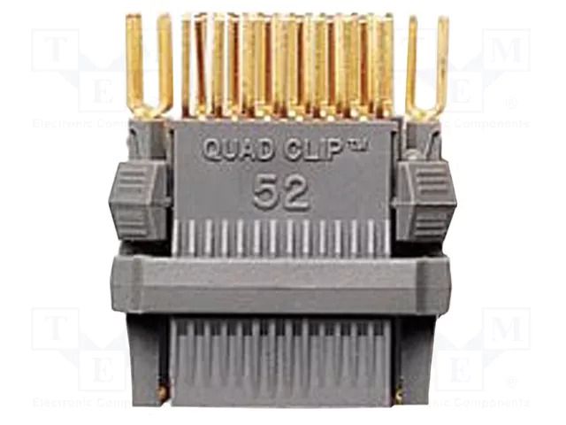 Test clip; grey; Overall len: 24.51mm; gold-plated; PLCC52 POMONA POM-5312