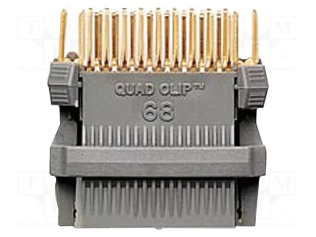 Test clip; grey; Overall len: 29.97mm; gold-plated; PLCC68 POMONA POM-5401