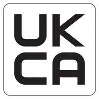 UKCA LABEL, 22MM X 22MM, WHITE VINYL MP008141