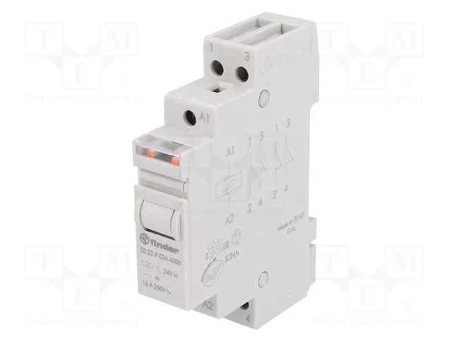 Relay: installation; bistable,impulse; NO x2; Ucoil: 24VDC; 20.22 FINDER 20.22.9.024.4000