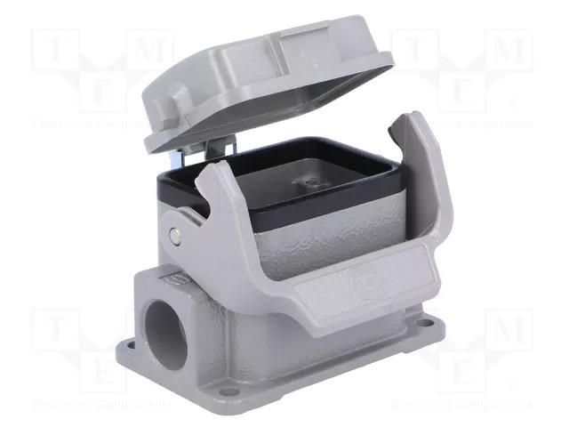 Enclosure for connectors: HDC; size 6B; Han® B; IP65; with latch HARTING 19300061255