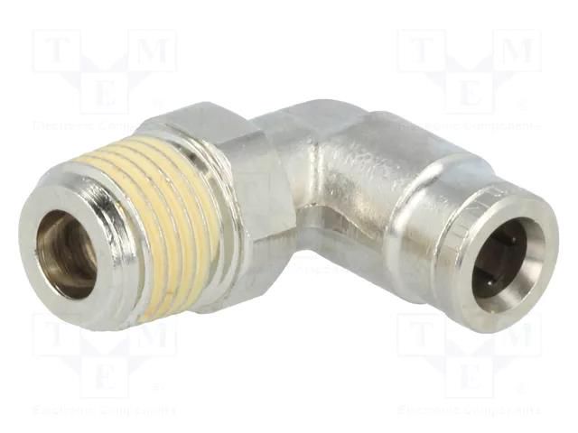 Push-in fitting; angled; nickel plated brass; Thread: BSP 1/4" NORGREN HERION 101470628