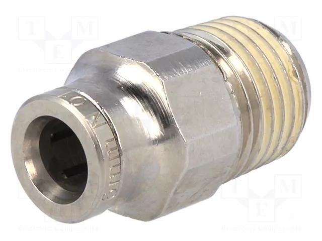 Push-in fitting; straight; nickel plated brass; Thread: BSP 1/4" NORGREN HERION 101250628