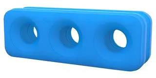 GANG WIRE SEAL, 3POS, 1ROW, BLUE 2325349-3