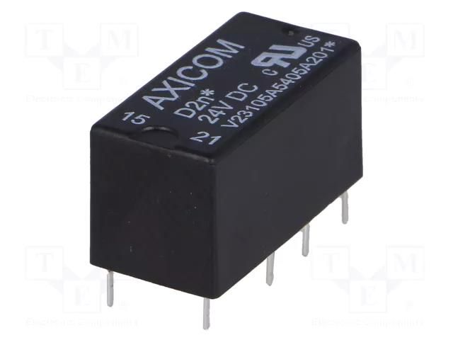 Relay: electromagnetic; DPDT; Ucoil: 24VDC; 3A; 0.5A/125VAC; D2N TE Connectivity D2N24-1440