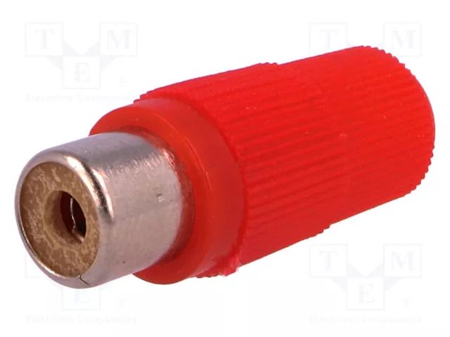 Connector: RCA; plug; female; straight; soldering; red; for cable NINIGI CC-102