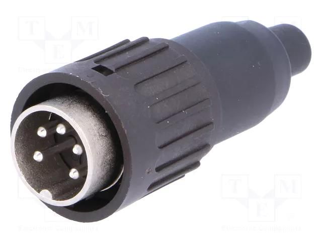 Connector: DIN; plug; male; C091B; PIN: 5; 240°; straight; for cable AMPHENOL C091-3374-501