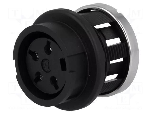 Connector: DIN; socket; female; C091B; PIN: 4; 240°; soldering; 300V AMPHENOL C091-3327-000