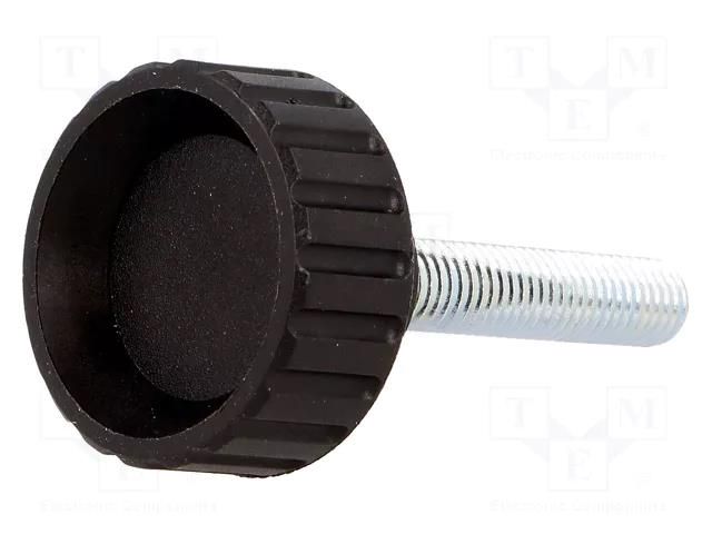 Knob; Ø: 32mm; Ext.thread: M8; 40mm; H: 22mm; polyamide; knurled ELESA+GANTER BT.32P-M8X40
