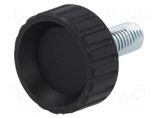 Knob; Ø: 32mm; Ext.thread: M10; 20mm; H: 22mm; polyamide; knurled ELESA+GANTER BT.32P-M10X20