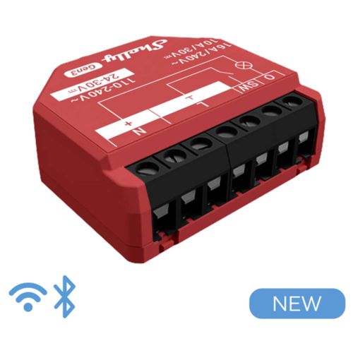 Shelly 1PM Gen3 Wireless switching actuator Bluetooth, Wi-Fi 3800235261798 3800235261798