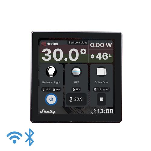 Shelly Wall Display Black is a 4-inch touchscreen control panel 3800235262597