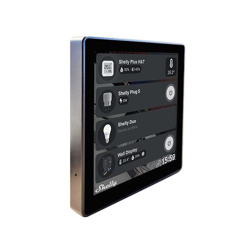 Shelly Wall Display Black is a 4-inch touchscreen control panel 3800235262597