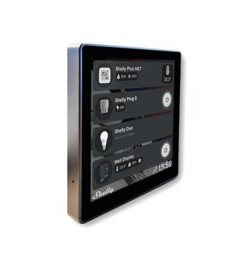 Shelly Wall Display + Sensor BLU H&T WiFi/Bluetooth - Black 3800235264904