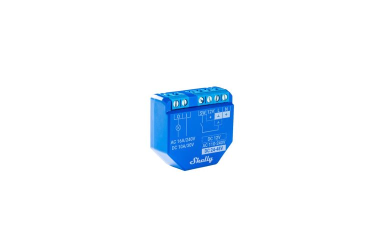 Shelly Plus 1 Wi-Fi, single-channel relay for control lights and appliances 16A 3800235265000