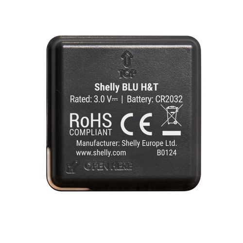 Shelly Blu H&T Black is a Bluetooth temperature and humidity sensor 3800235266809 3800235266809