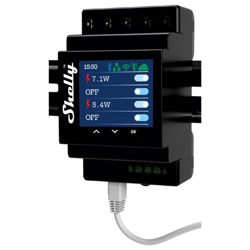 Shelly Pro 4PM Wi-Fi controlled relay four channels, power metering, complex smart. 3800235268049