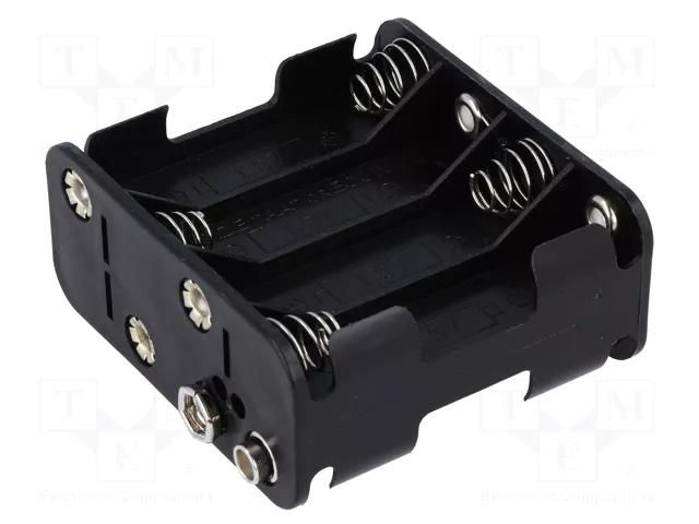 Holder; AA,R6; Batt.no: 8; 6F22 type; black COMF BH-383B
