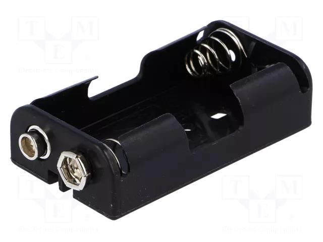 Holder; AA,R6; Batt.no: 2; 6F22 type; black COMF BH-321-1B