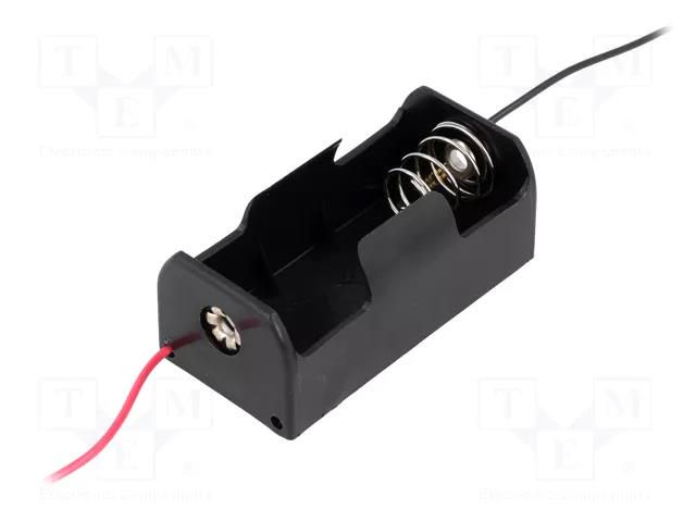 Holder; C,R14; Batt.no: 1; cables; 150mm; black COMF BH-211-1A