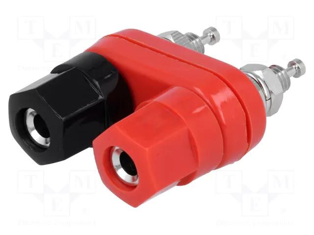 Connector: 4mm banana; socket; 10A; 60VDC; Cutout: Ø12.5mm; double SCI BC-119