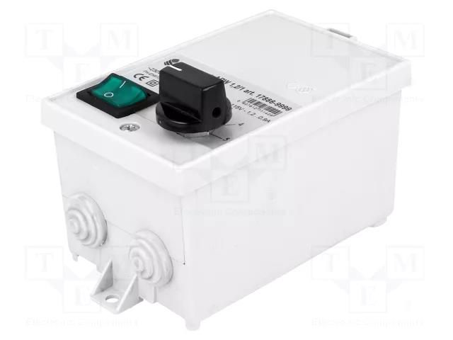 Regulator; speed; 230VAC; 1-phase fun motors speed control; IP30 BREVE TUFVASSONS ARW-1.2