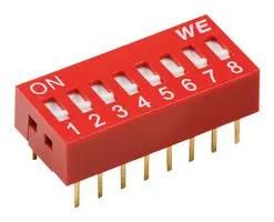 DIP SWITCH, 0.025A, 24VDC, 6 POS, THT 418117170906