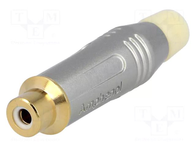 Connector: RCA; plug; female; straight; soldering; grey; for cable AMPHENOL ACJR-SWH