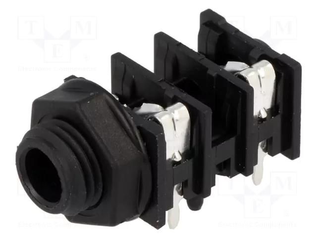 Connector: Jack 6,3mm; socket; female; mono,with double switch AMPHENOL ACJM-PHOP