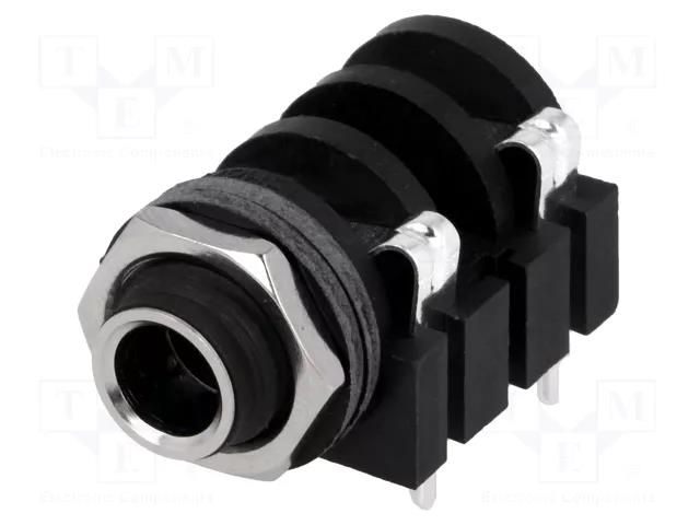Connector: Jack 6,3mm; socket; female; mono; ways: 2; angled 90° AMPHENOL ACJM-MH